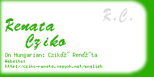 renata cziko business card