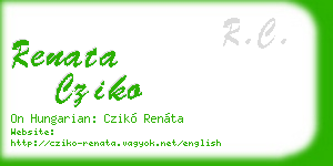 renata cziko business card